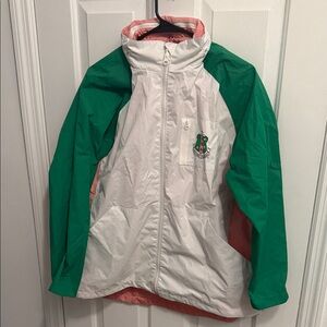 Alpha Kappa Alpha ready new/not worn from Ivy box to you -Pink & Green Raincoat